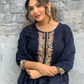 The52 Blue Women's Gorgeous Embroidered Viscose Chanderi Fabric Straight Kurta Pant with Dupatta Set - Swadesiicart