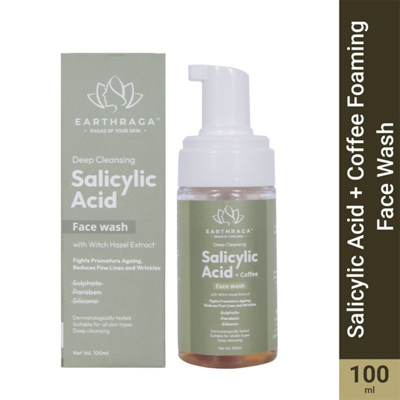 Earthraga Deep Cleansing Salicylic Acid And Coffee Foaming Face Wash | Swadesiicart