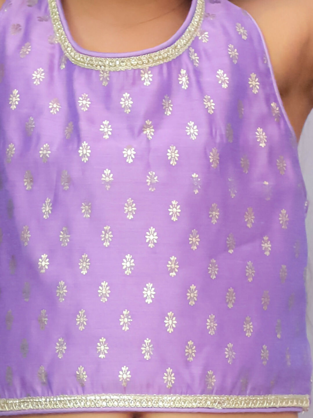 Lil Drama Mishti Purple Lehanga Choli Dupatta Set For Girls | Swadesiicart
