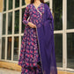 Janasya Purple Georgette Floral Kurta,Bottom & Dupatta | Swadesiicart
