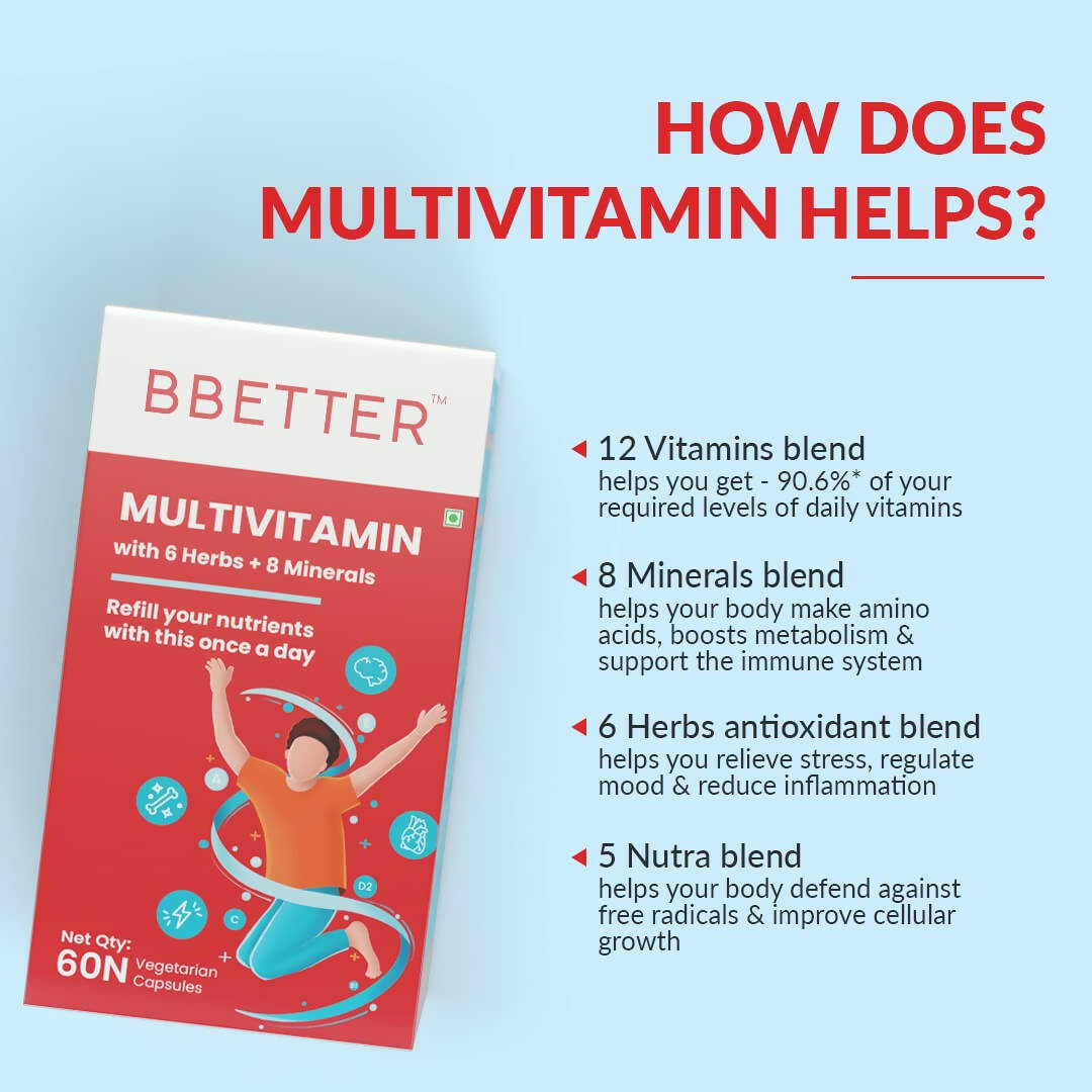 BBETTER Multivitamin Capsules for Men & Women - Swadesiicart