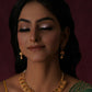 Temple Choker with Matching Jhumki Jewellery Set (Gold) - Ruby Raang - Ruby Raang Studio
