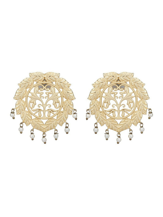 Joban Fashion Women Handcrafted Matte Gold Earrings | Swadesiicart