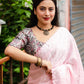 Pink Poly Silk Ethnic Motifs Saree with Unstitched Blouse - Hiral Fashion | Swadesiicart