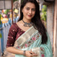 Blue Pure Linen Woven Design Saree with Unstitched Blouse - Hiral Fashion | Swadesiicart