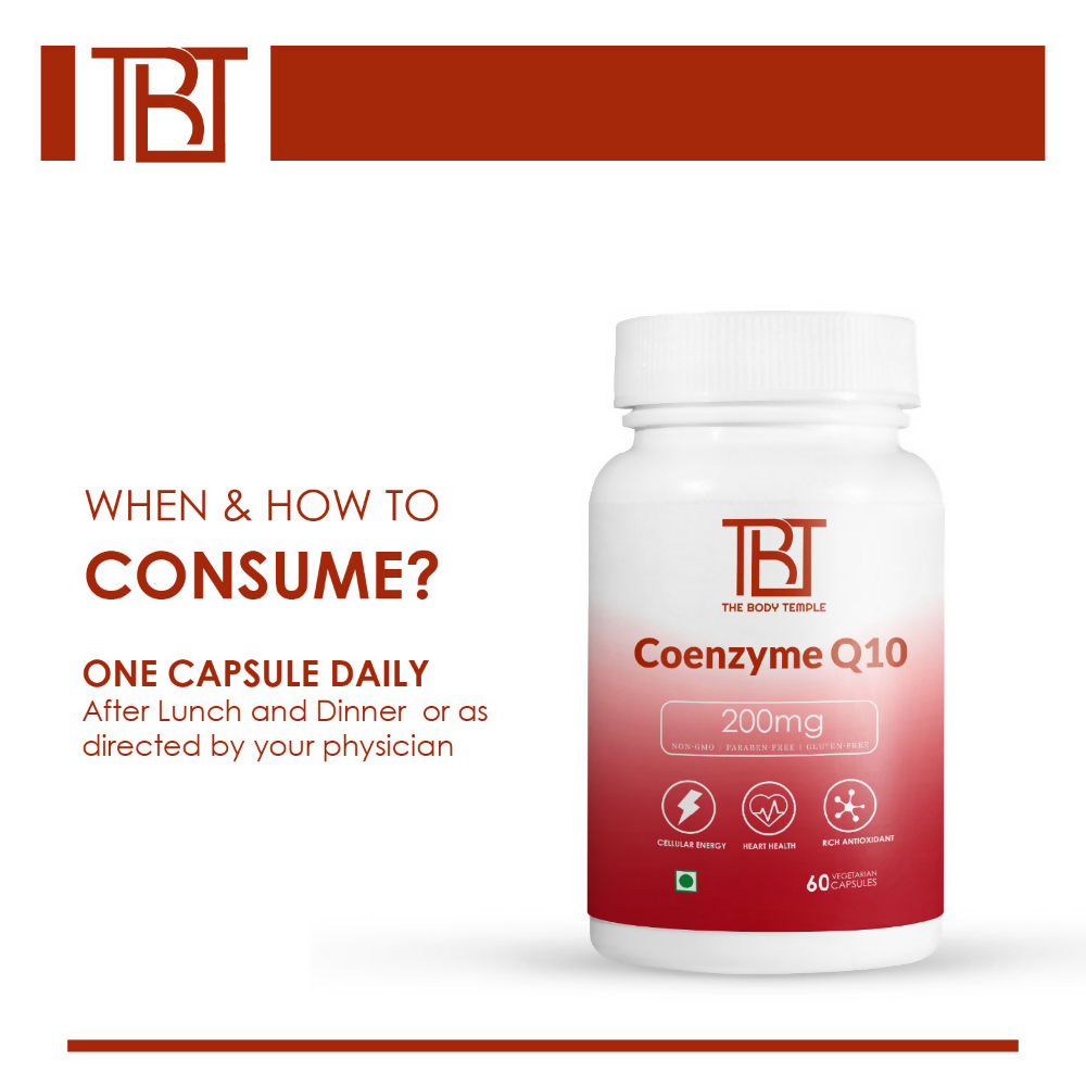 The Body Temple Coenzyme Q10 200 mg For Heart Health Capsules | Swadesiicart