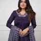 Partywear Designer Viscose Silk With Lining Wine Stitched Suit With Dupatta - Tanisha | Swadesiicart