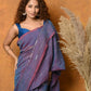 Very Much Indian Designer Mul Cotton Handloom Saree with Sequins - Purple | Swadesiicart