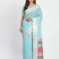 Shree Shyam Fashion Linen Cotton Sky Blue Saree