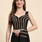 Black Polyester Solid Ready to Wear Saree with stitched Blouse - Nita | Swadesiicart