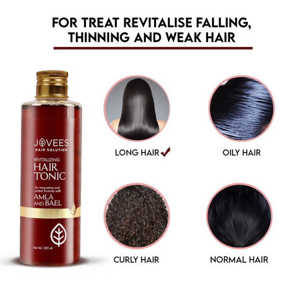 Jovees Revitalising Amla & Bael Hair Tonic For Long, Strong & Thick Hair - Swadesiicart