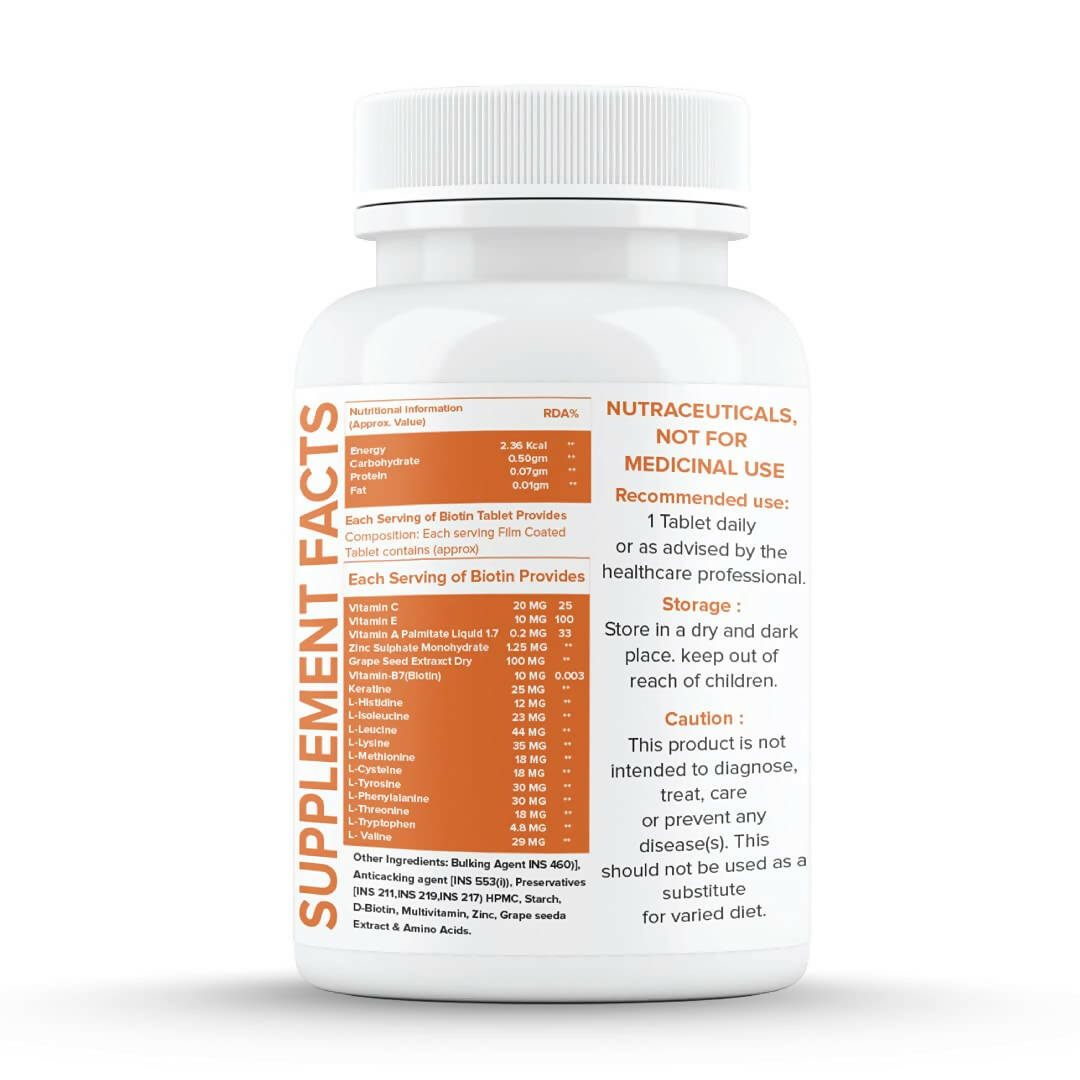Mars By GHC Beard Biotin Tablets with Keratin & Amino Acids - Swadesiicart