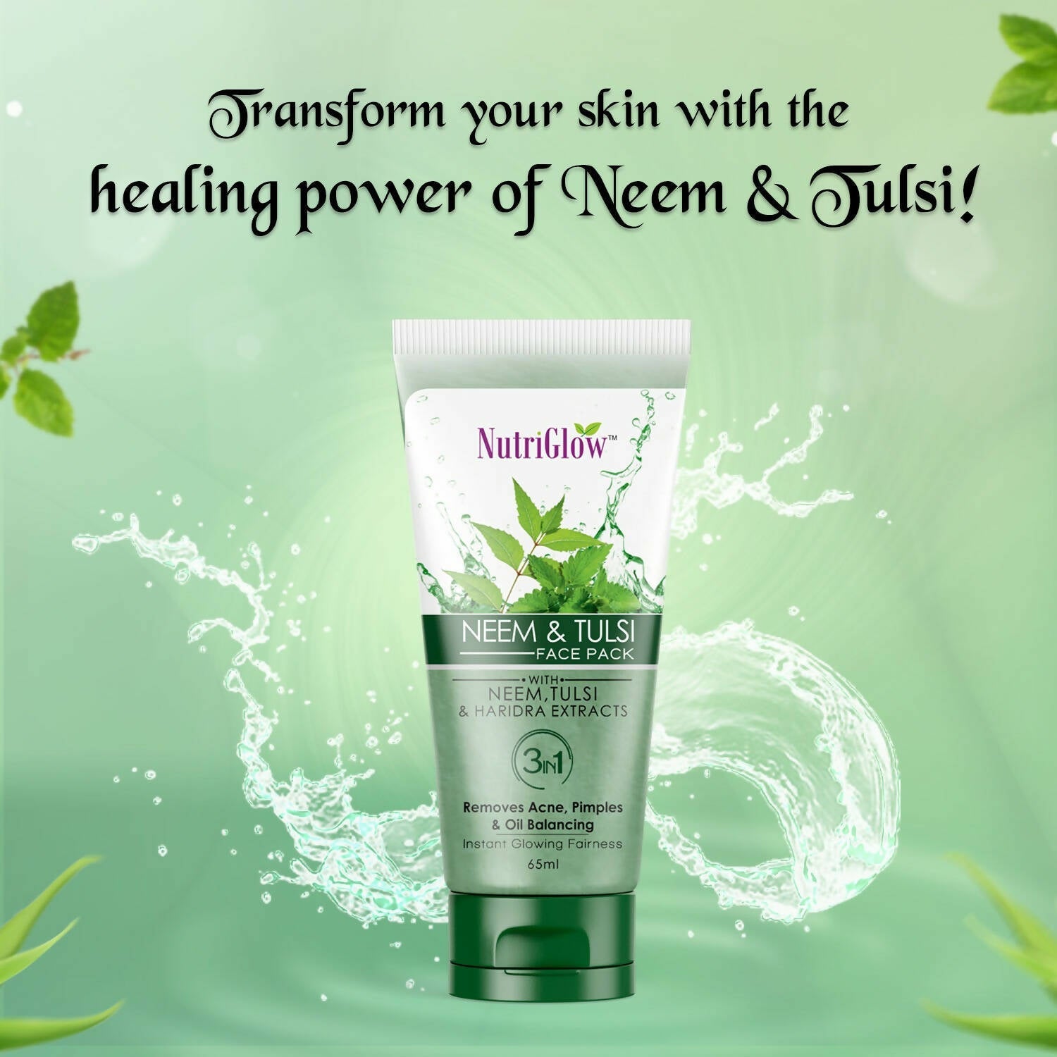 NutriGlow Neem & Tulsi Face Pack - Swadesiicart