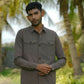 Azure Brown Shacket by Hilo Design