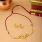 Ruby Raang Golden Traditional Choker with Studs | Swadesiicart