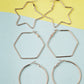 NVR Women Gold-Toned Geometric Hoop Earrings | Swadesiicart