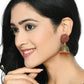 Mominos Fashion Joharkamal Kundan work Jhumka with Red Beads - Swadesiicart