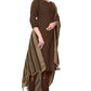 Brown Cotton Jacquard Woven Unstitched Dress Material - Amara