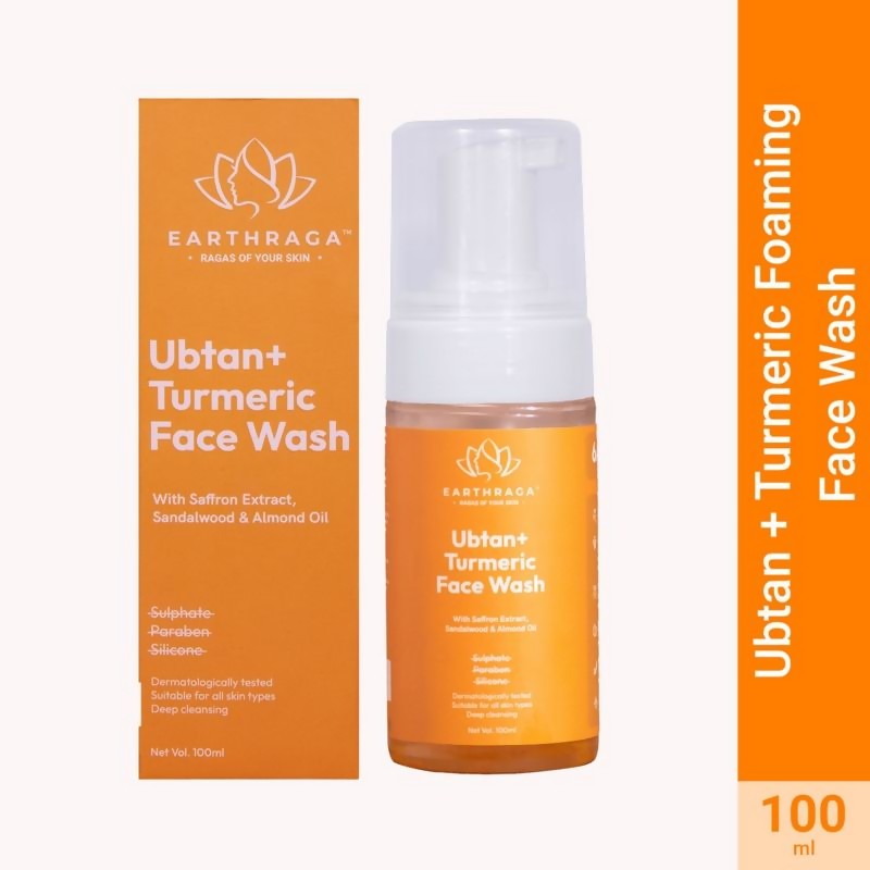 Earthraga Ubtan And Turmeric Foaming Face Wash - Swadesiicart