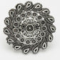 NVR Women's Silver-Toned Floral Shape Adjustable Finger Ring | Swadesiicart