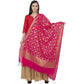 A R Silk VNS Jaal Fancy Dupatta Color Rani Dupatta or Chunni