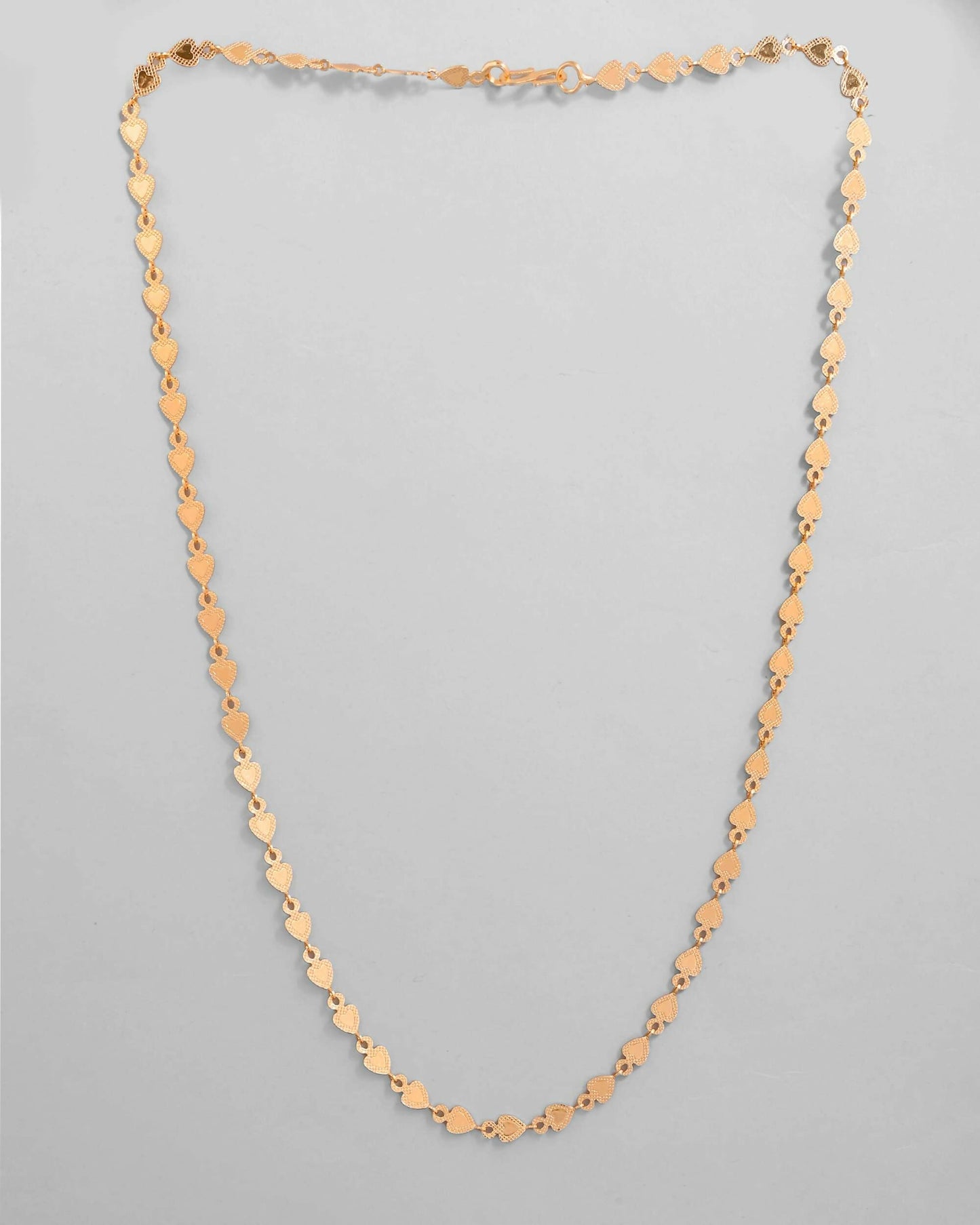 VOJ Gold-Polished Heart Shaped Chan for Women | Swadesiicart
