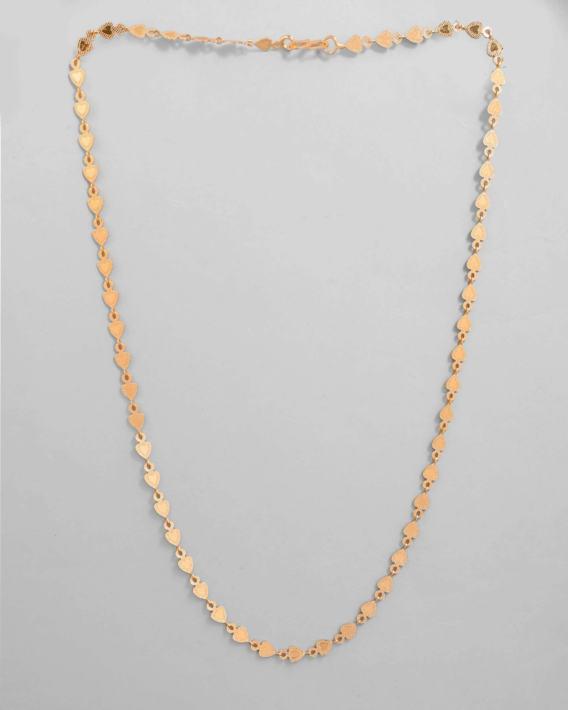 VOJ Gold-Polished Heart Shaped Chan for Women | Swadesiicart