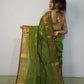 Exclusive Collection Beautiful Olive Green Cotton Silk Woven Handloom Saree With Running Blouse Piece - Swadesiicart