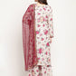 Ahalyaa Women Beige Floral Printed Regular Gotta Patti Kurta with Palazzos & With Dupatta | Swadesiicart