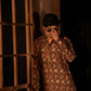Brown Modal Silk Designer Printed Men's Kurta Set - Mahotsav