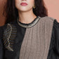 Women Republic Black Cotton Blended Set with Attached Drape | Swadesiicart
