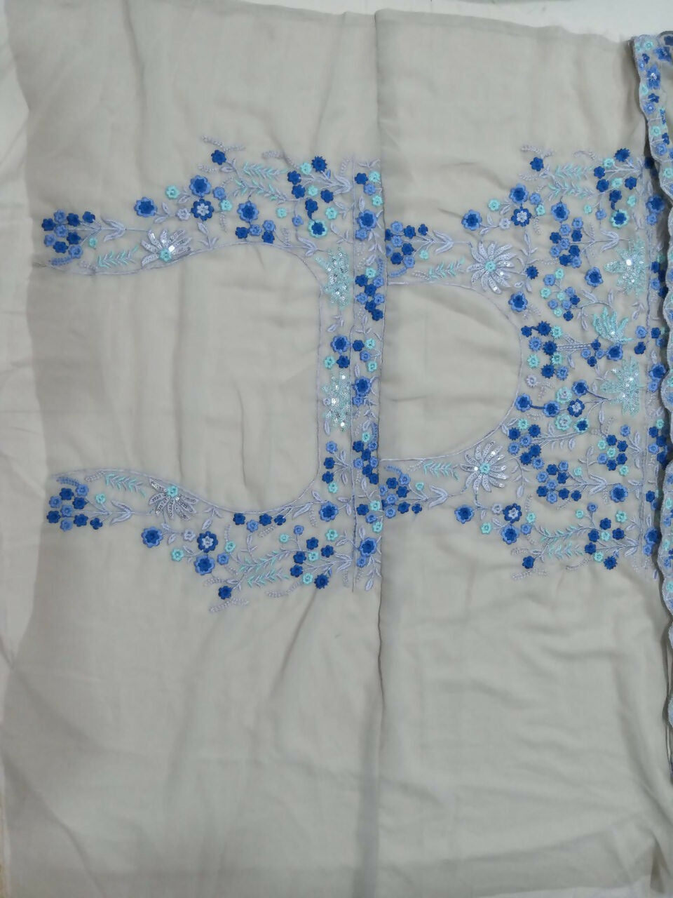 Jyoti Fashion Premium Sky Blue Faux Georgette 3MM Sequins with Thread & Jari Embroidery Lehenga Choli with Dupatta | Swadesiicart