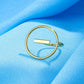 NVR Women Gold-Polished Adjustable Finger Ring | Swadesiicart