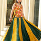 AI Fashion Mustard & Green Cotton Designer Navratri Wear Lehenga Choli Collection