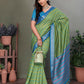 Joban Fashion Parrot Green Plain Banarasi Silk Sarees | Swadesiicart