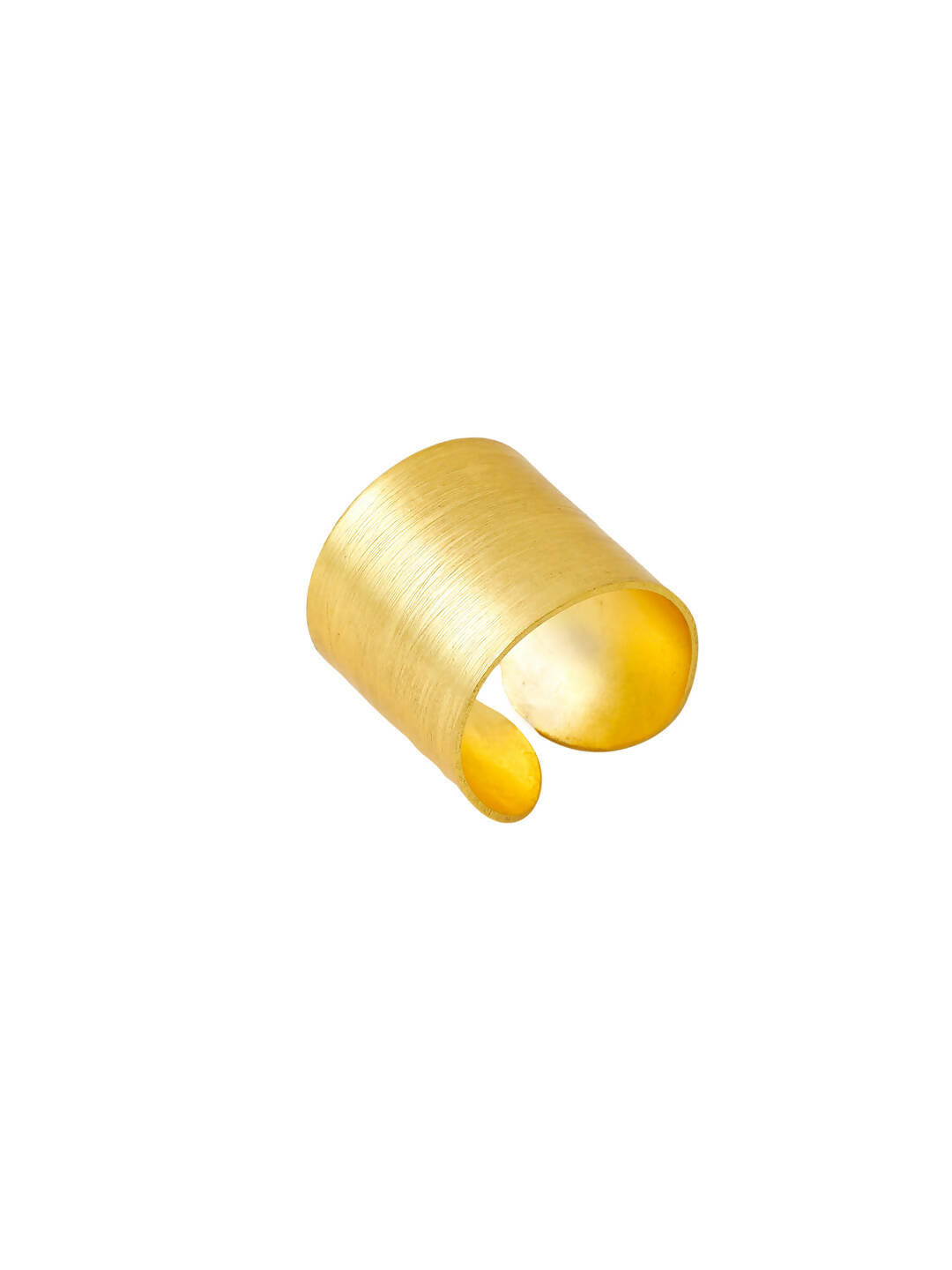 NVR Women Gold-Polished Adjustable Finger Ring | Swadesiicart