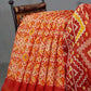 Red Colored Patola Print Semi Chanderi Saree By Gayathri Reddy Designer Studio | Swadesiicart