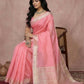 Shree Shyam Fashion Coral Pink Cotton Saree