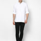 Even Apparels Band Collar White Color Pure Cotton Men's Kurta | Swadesiicart