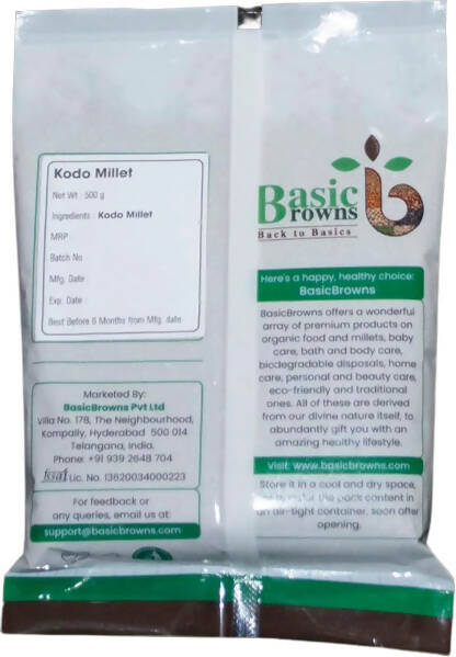 BasicBrowns Kodo Millet - Swadesiicart