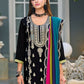 Anaita Black Premium Embroidered Chinon Stitched Salwar Suit