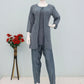 Anaita Grey Faux Georgette Readymade 2 Piece Set with Embroidery Work