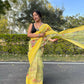 Vamsee Yellow Organza Saree - Swadesiicart