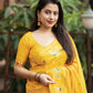 Yellow Pure Silk Woven Design Saree with Unstitched Blouse - Hiral Fashion | Swadesiicart