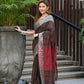 Beatitude Brown Cotton Jacquard Border Tangail Handloom Saree