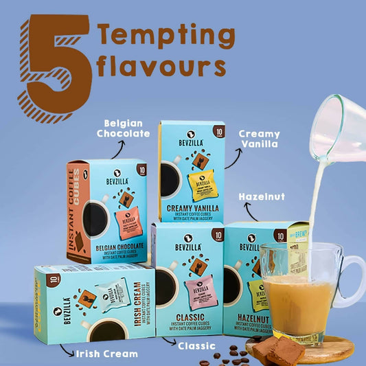 Bevzilla Instant Coffee Cubes Pack with Organic Date Palm Jaggery | Swadesiicart