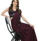 All Season Wear Wine And Black Colour Ruffled