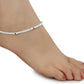AanyaCentric Gold-Polished Mangalsutra Pendant Earring Set & Silver Plated Anklet