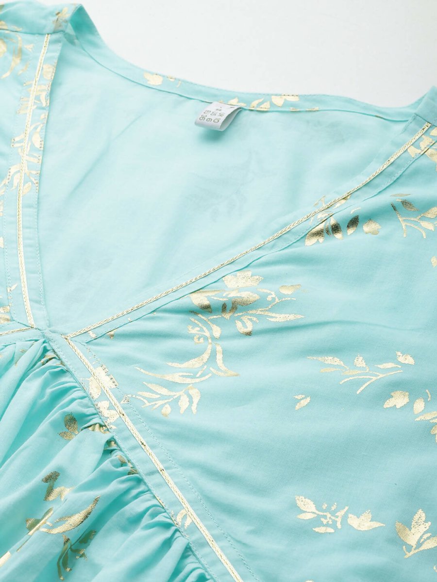 Ahalyaa Women's Traditional Wear Co-ods - Blue | Swadesiicart