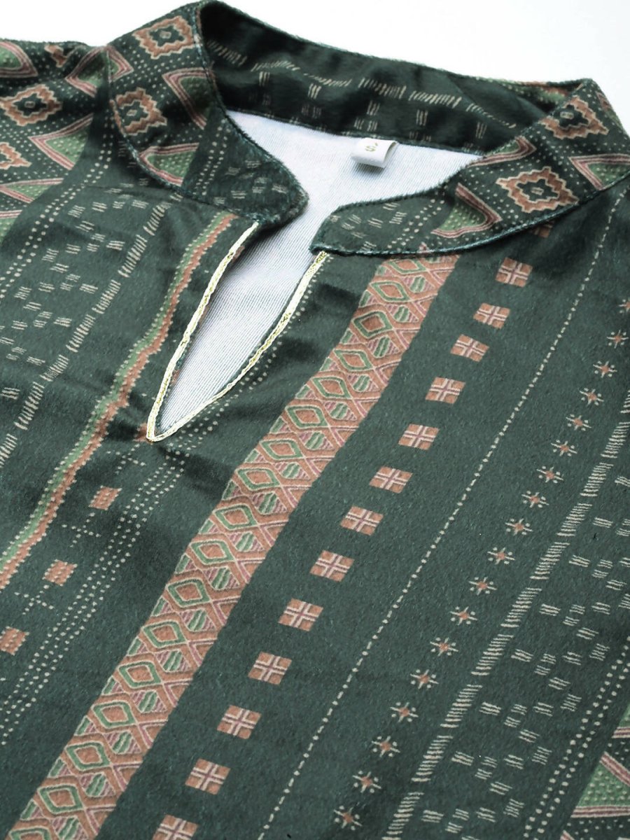 Ahalyaa Women's Traditional wear Kurta - Dark Green | Swadesiicart
